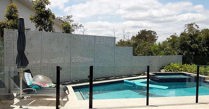 Bahamas Privacy pool safe screens on 65mm posts