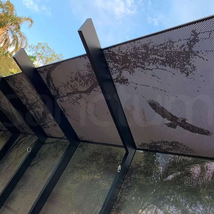 Sanctum Aluminium perfortated panels Perforated aluminium screens with country image design